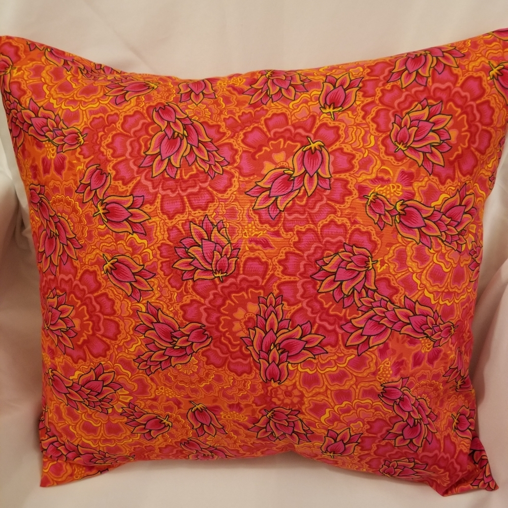 Brightly Colored Covered Pillow